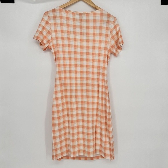 NWT 41Hawthorn Women Orange Casual Dress‎ Medium Plaid - Picture 6 of 9